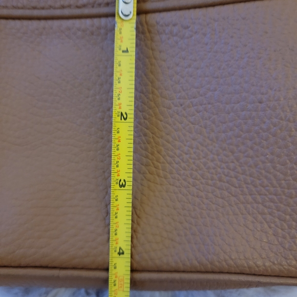 Michael Kors Cognac Pebbled leather Frankie Bucket Bag - Picture 12 of 14